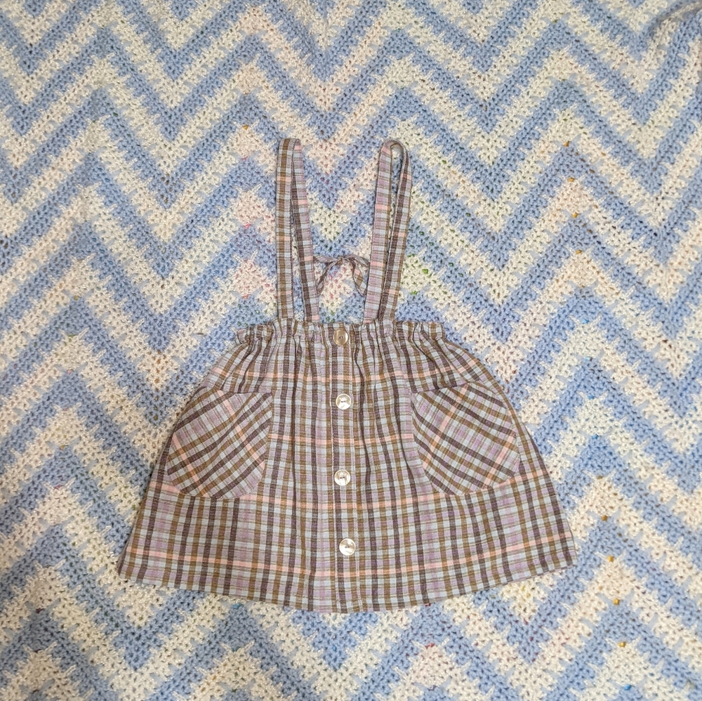 Zara Baby Strappy Plaid Skirt Size 4-5T